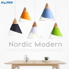 Нордический подвесной кухонный светильник закрепленный для столовой чистая дубовая деревянная лампа цветной светильник черный скандинавский Датский дизайн веревочная лампа