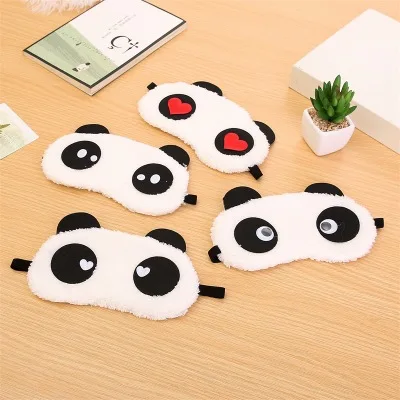 

OutTop 1PC Sleep Eye Mask Shade Nap Cover Blindfold Face White Panda Shading Sleep Cotton Goggles Aid Relax Travel Eyepatch