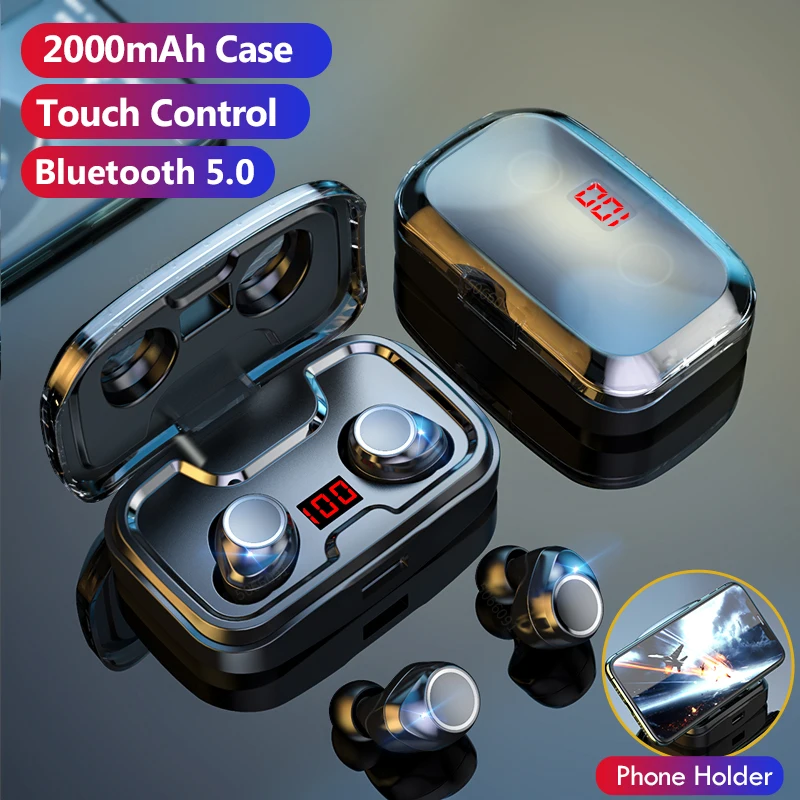 Беспроводные Bluetooth наушники, отпечаток пальца, сенсорные Bluetooth наушники, TWS, беспроводные наушники, HD стерео наушники с шумоподавлением