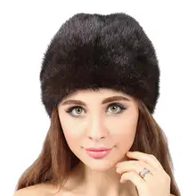 2019 Yiwu nouveau Design réservoir d'eau pleine casquette carrée hiver fourrure chapeaux pour femmes vison fourrure tricoté chapeau Animal réel fourrure chapeaux(China)