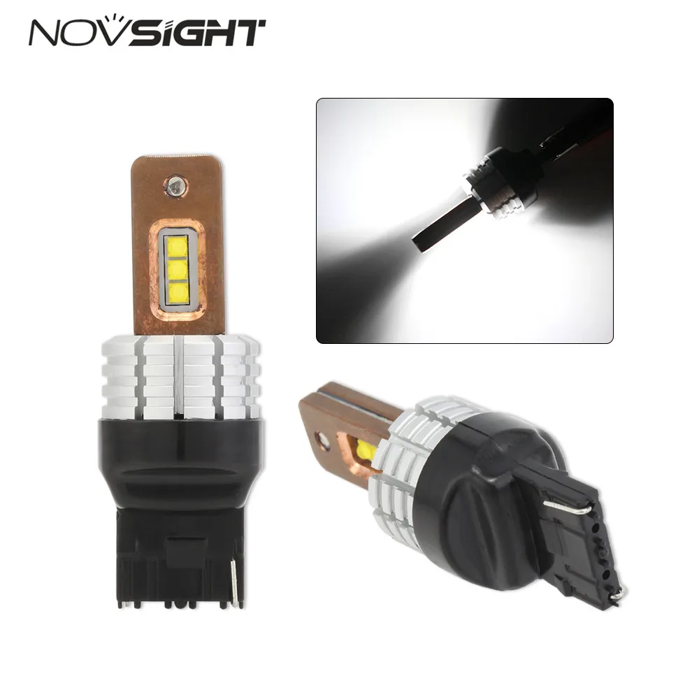 NOVSIGHT T20SW 60 Вт 1800LM Автомобильный светодиодный фонарь Противотуманные фары 12-24 В медный проводящий светодиодный 6000K белая противотуманная лампа светодиодные лампы