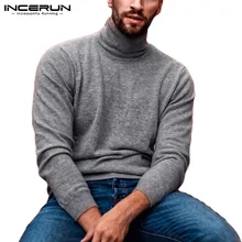 *#Best Price INCERUN Men Turtleneck Sweater Long Sleeve Solid 2019 Casual Knitted Thin Pullover Fashion Fitness Men Sweaters Streetwear S-5XL *#Best Price INCERUN Men Turtleneck Sweater Long Sleeve Solid 2019 Casual Knitted Thin Pullover Fashion Fitness Men Sweaters Streetwear S-5XL