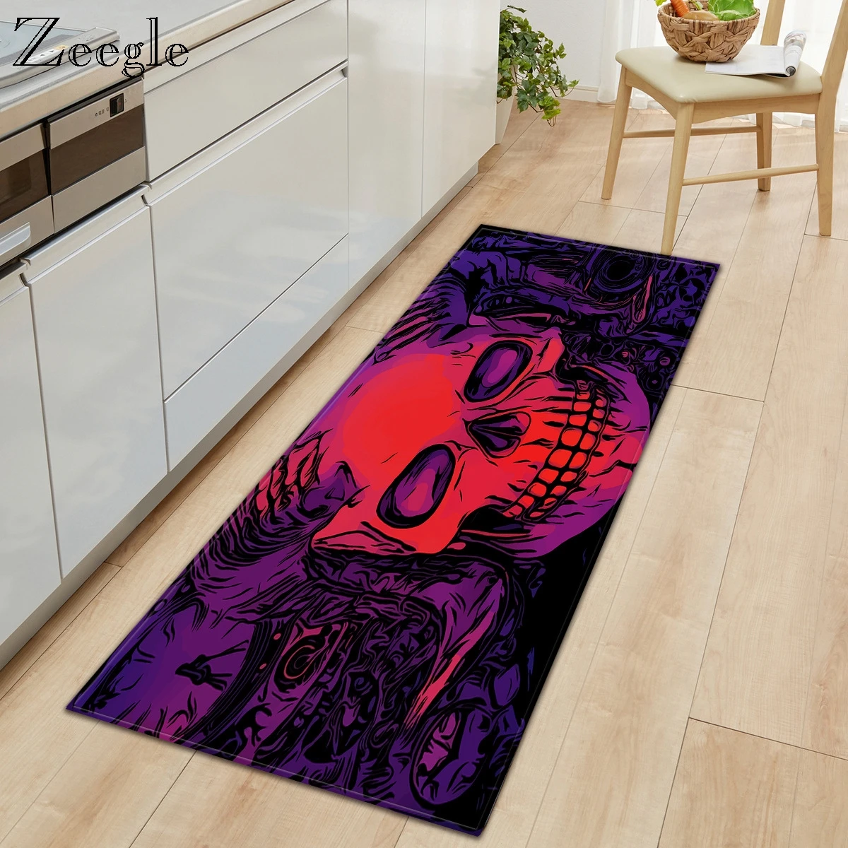 Zeegle Carpet Kitchen Rug Anti-slip Living Room Floor Rug Hallway Carpet Absorproof Bathroom Doormat Flannel Bedside Carpet Mat