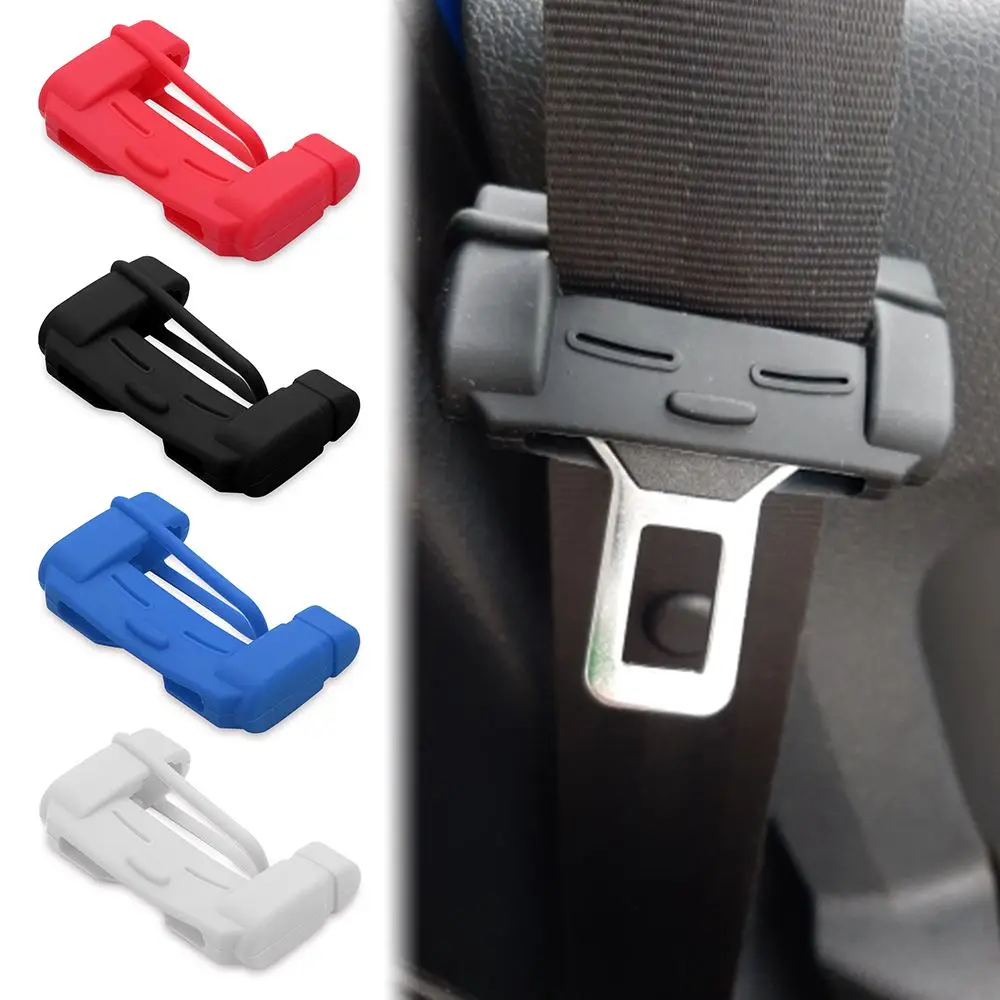 Universal Car Seat Belt Buckle Clip Protector Silicone Interior Button Case Anti-Scratch Cover Safety Accessories seat belt protection seat belt covers seat belt protector
