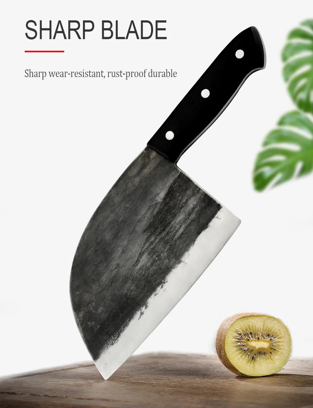 XYJ кухонный нож, ручной работы, нож для мясника, шеф-повара, Полный Тан, высокоуглеродистая плакированная сталь, Кливер, Филейный Нож для нарезки, Подарочный нож, чехол, оболочка
