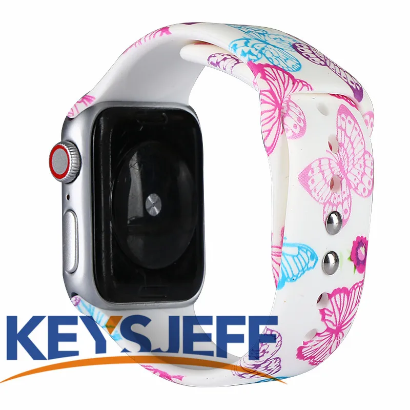 Цветочная повязка для наручных часов Apple Watch 38 мм 40 мм 42 44 мм неувядающий с печатным рисунком для девочек; мини-юбка для наручных часов iWatch, Ремешок Браслет 5/4/3 81023 - Цвет ремешка: 16