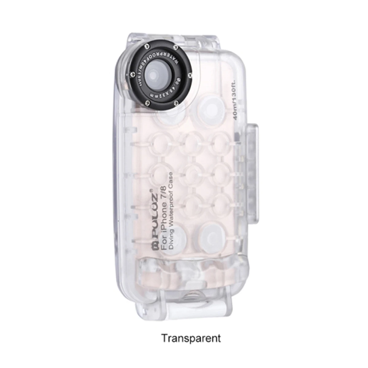 Прозрачный PULUZ 40 м подводный дайвинг мобильный телефон чехол для iPhone 7 8 Plus X XS XR XS Max Серфинг Плавание Сноркелинг фото видео - Цвет: Прозрачный