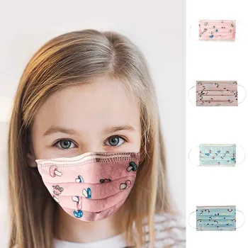 

50PCS Disposable Face Mask Children's Printed Disposable Masks Health Care Fast Shipping Covers Mouths 3Ply Christmas Halloween