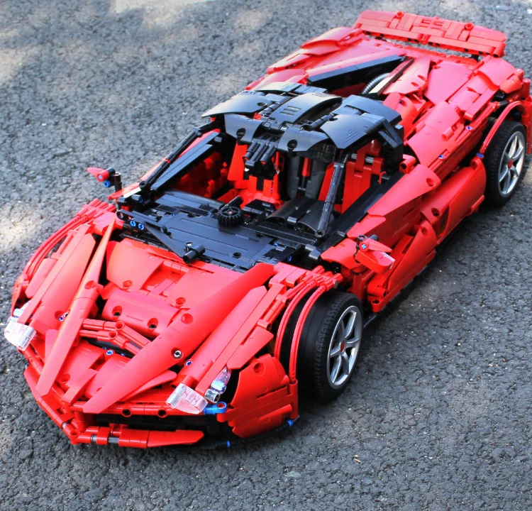 Горячие GT супер спортивные автомобили техника строительный блок Италия лошадь бренд Ferra LaFe модель собрать кирпичи игрушки коллекция для подарков
