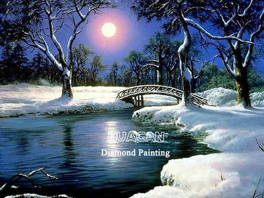AP1-1439 Huacan Winter Diamond Painting New Arrivals Farmhouse Home Decor Mosaic House Embroidery Christmas Diamond Art - Цвет: AP1-1439