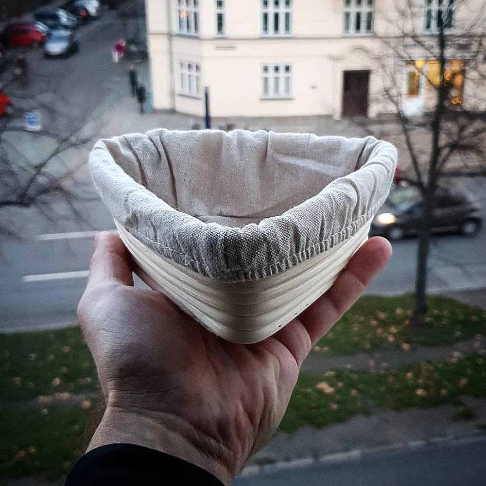 Натуральная корзина для хлеба UPORS овальная плетеная из ротанга брожения соленого