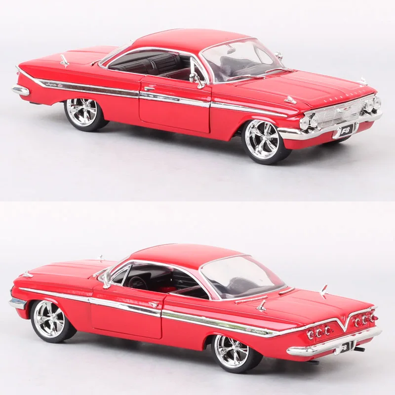 Масштаб 1:24 старая классика Jada 1961 Chevrolet Chevy IMPALA SS Hardtop Diecast и игрушечные автомобили