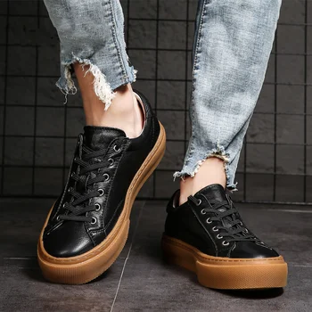 

Summer Male Flat Comfortable Footwear 2020 New Boy Fashion Lace up Breathable Gentlemen Casual Shoes Plus Size 40-46