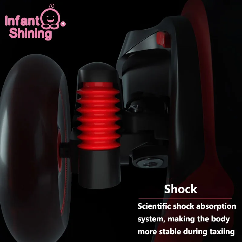  Infant Shining Children Scooter PU Flashing 3 Wheel Kids Scooter Adjustable Height Outdoor Skateboa