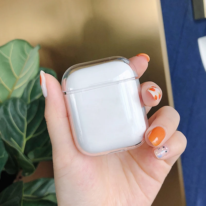 Чехлы для AirPods 2nd прозрачные наушники чехол для Apple Air Pods 1 Зарядная коробка Жесткий ПК Прозрачный чехол для Airpods Skin