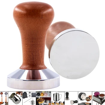 

Food Grade 51mm Coffee Tamper Wooden Handle Barista Espresso maker Grinder Handmade High Quality Hot Sale
