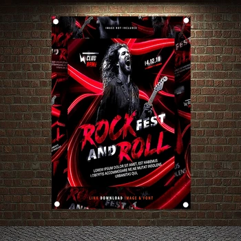 

Metal Music Hip Hop Reggae graffiti culture Shabby chic Rock poster flag banner tapestry cloth Art Bar Cafe Bedroom Home Decor 1