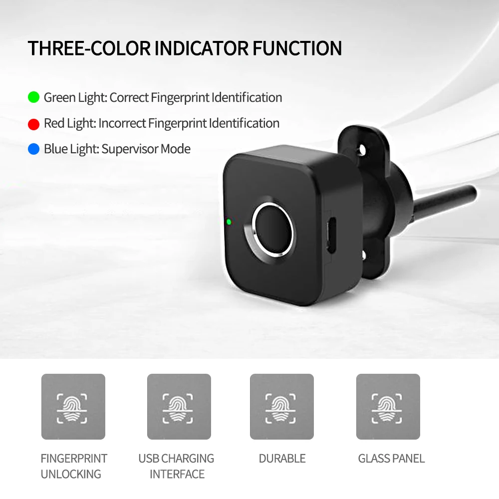 Левый черный BP01 ящик отпечаток пальца Замок стол ящик Противоугонный отпечаток пальца замок файл ящик шкаф отпечаток пальца замок ящик замок