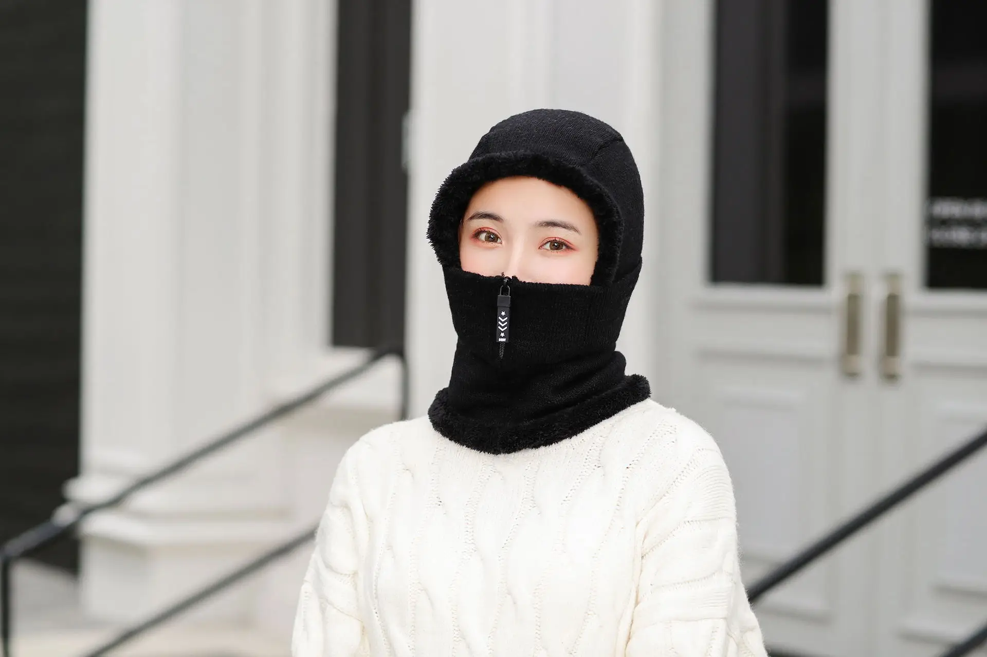 Зимняя женская шапка, вязаная шапка, шапка бини, мужской шарф, Skullies Beanies, зимние шапки для мужчин и женщин, шапки Gorras Bonnet, маска, брендовая шапка