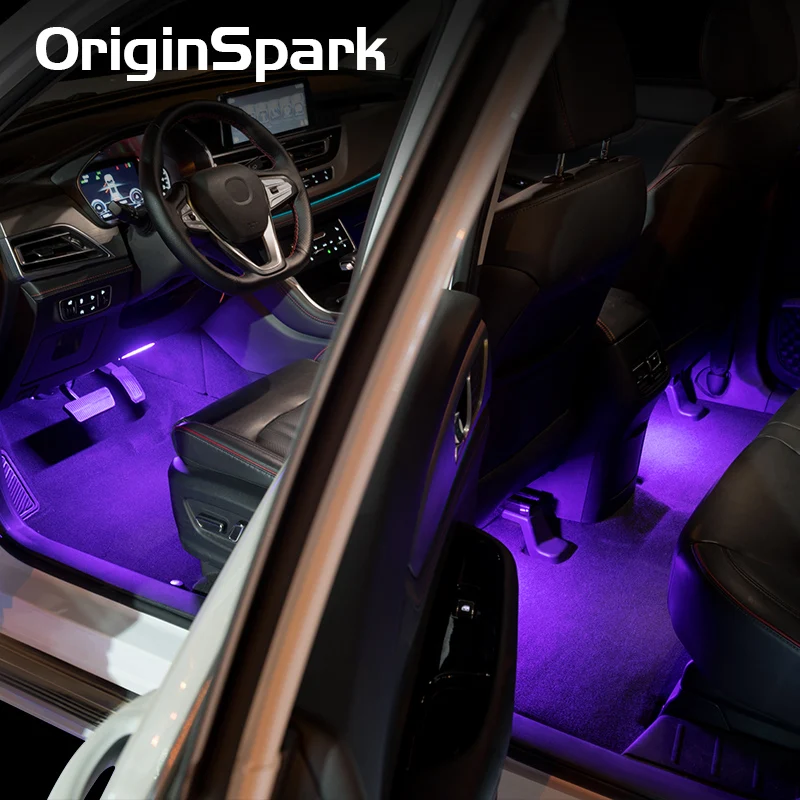 OriginSpark 4 шт. автомобильный RGB светодиодный светильник/светильник для салона/ног с интерфейсом OBD и 6 цветов