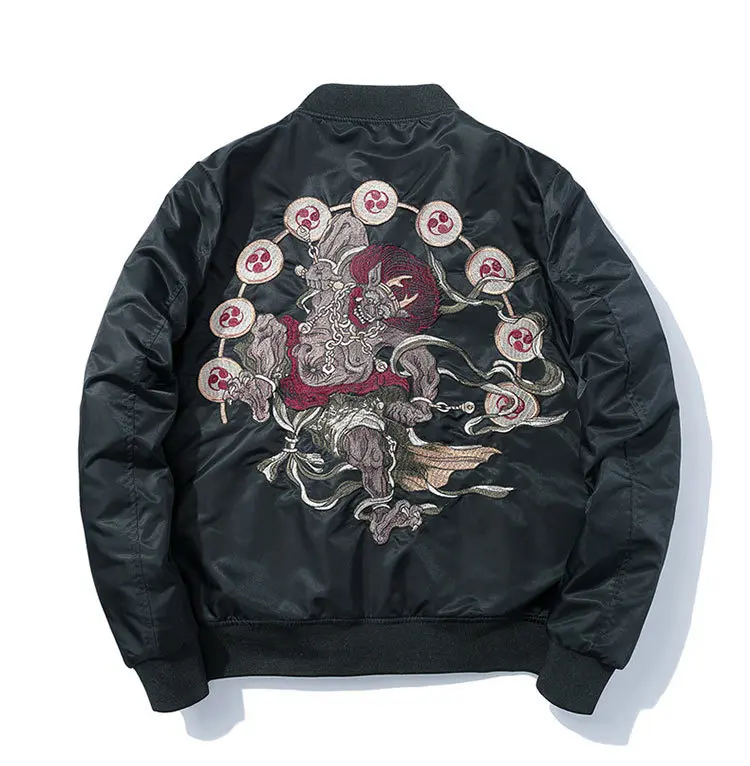 Новая европейская американская Японская уличная Harajuku мужская куртка-бомбер Модная Повседневная тонкая вышитая Мужская Утепленная куртка пальто