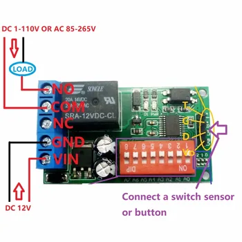

1ch DC 12V Sensor Timer Delay Relay Board for RCWL-0516 HC-SR505 SW-420 MQ-2 LED Lamp Light bar Garage Door