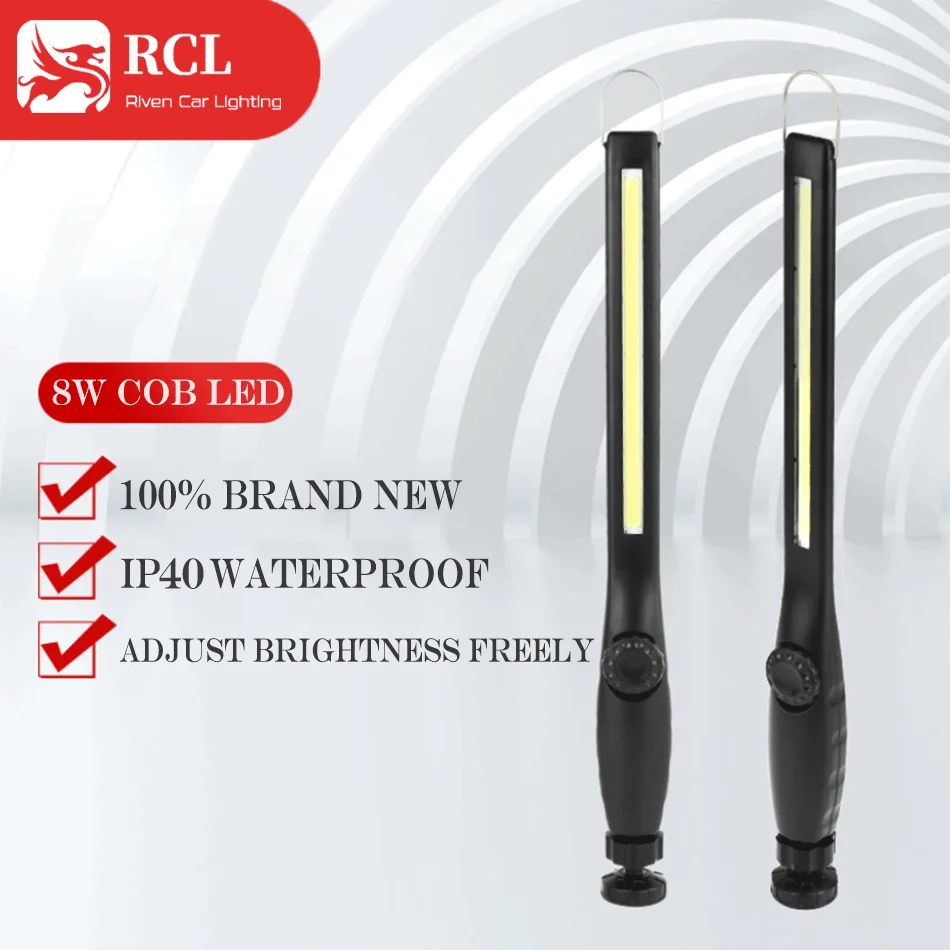 

Rechargeable LED COB Floodlight Work Light 3.7V 8W 6500K Adjust Brightness Freely Emergency Work Lights Camping Lighting Tools