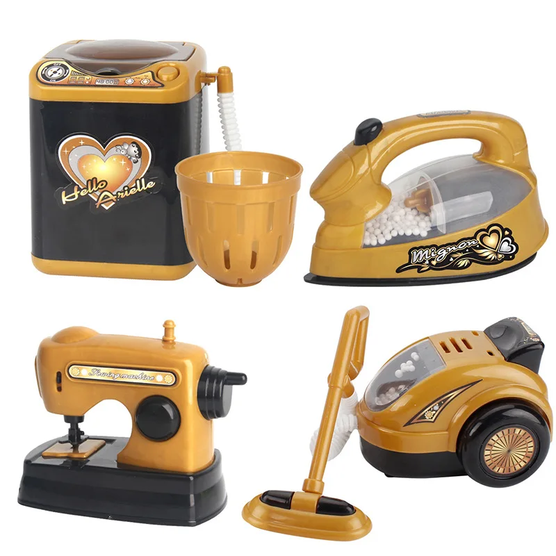 Детская Мини машинка для мытья кухни пылесос микроволновой печи маленький набор