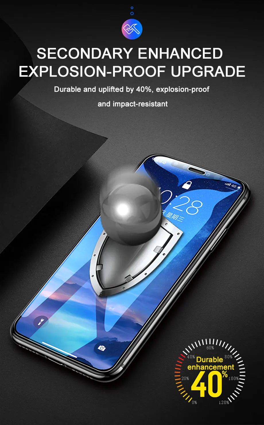 2 шт Полное покрытие защитное стекло для iPhone 11 Pro Max Закаленное стекло пленка на iPhone X XR XS Max 6 7 8 plus защита экрана