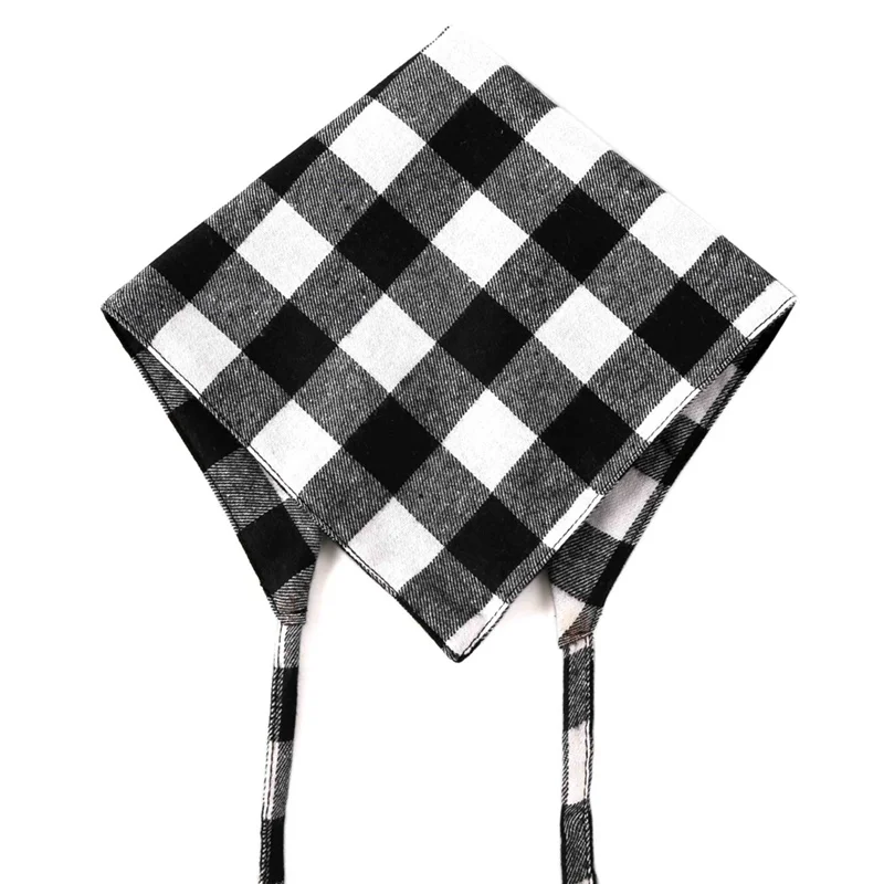 Cotton Dog Plaids Triangular Bandana Scarf Washable And Reusable Bibs For Small Pets And Dogs Pet Products