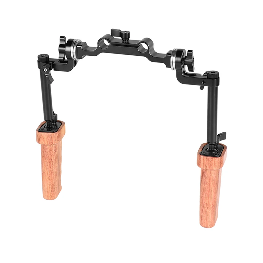 

CAMVATE Wooden Handgrip A Pair With Built-in Ball Head Connection & Rosette Mount Joint C2243