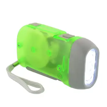 

LED Flashlight Light Dynamo Torch Crank Hand Press