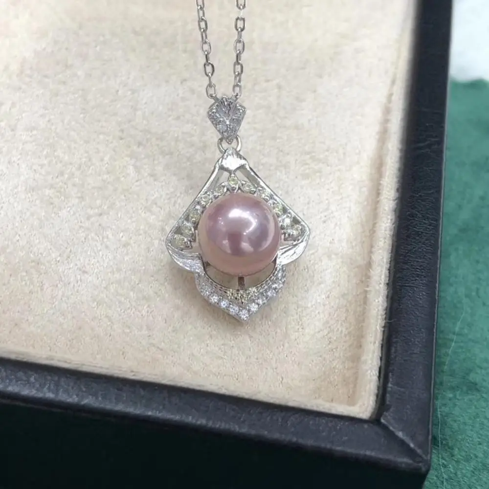 

New Wholesale 925 Sterling Silver Pendant Base Settings Mountings Findings Parts for Pearl Coral Jade Beads Stones Crystal