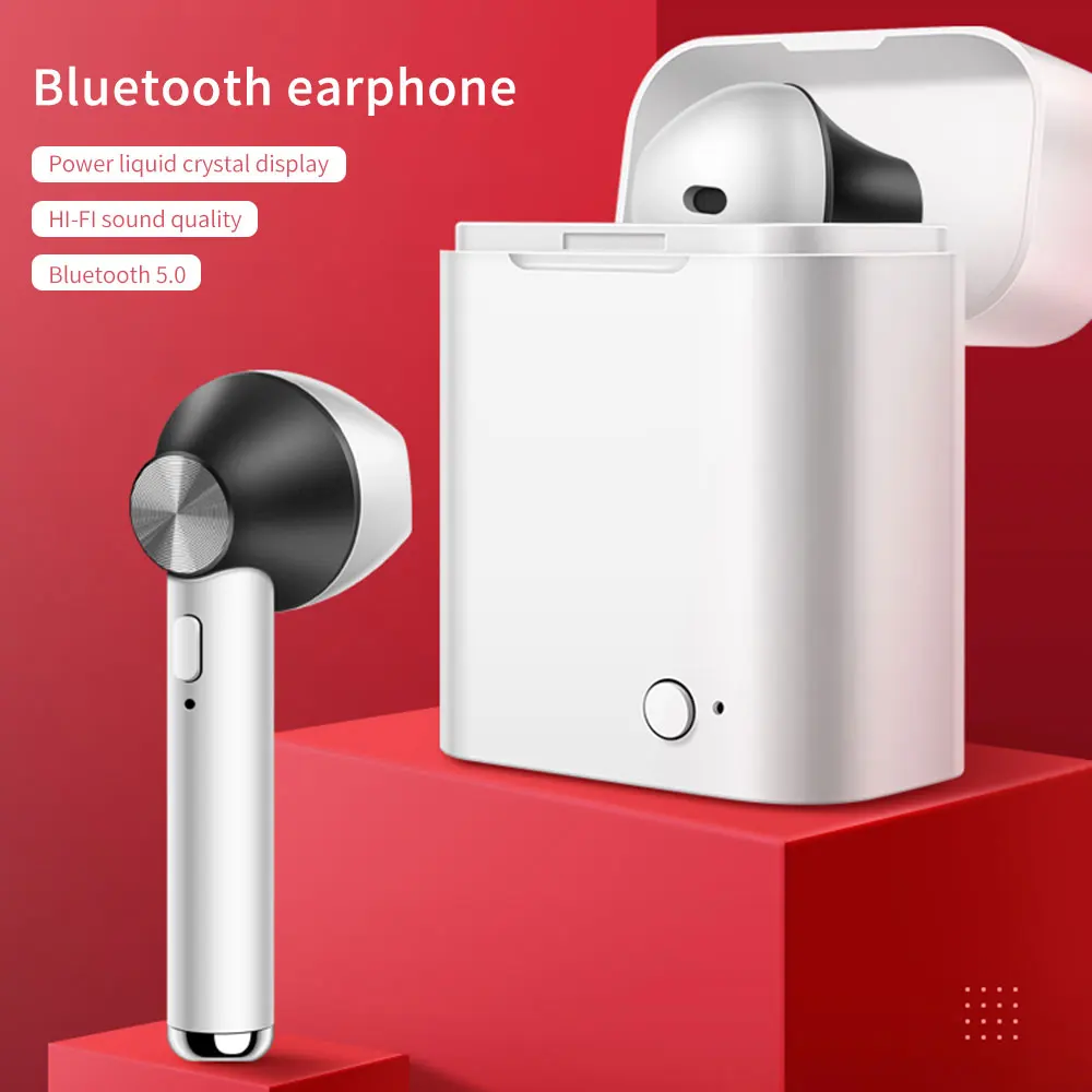KISSCASE Wireless Bluetooth Earphone TWS Headphones For iPhone 3D Stereo Sport Earbuds Handsfree in Ear Headset With Charger Box |
