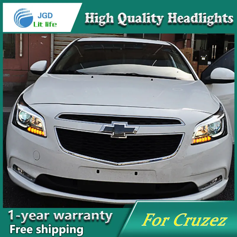 Стайлинг автомобиля фары для Chevrolet Cruze 2015 светодиодные Revo LED DRL H7 D2H Hid Bi Xenon Beam|angel