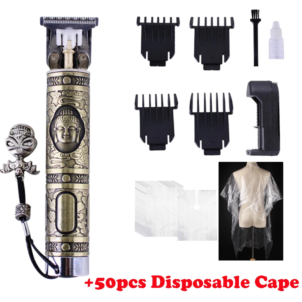 Electric Hair Shaver Clippers Trimmers Kit Guide Combs 50x Disposable Cape Apron