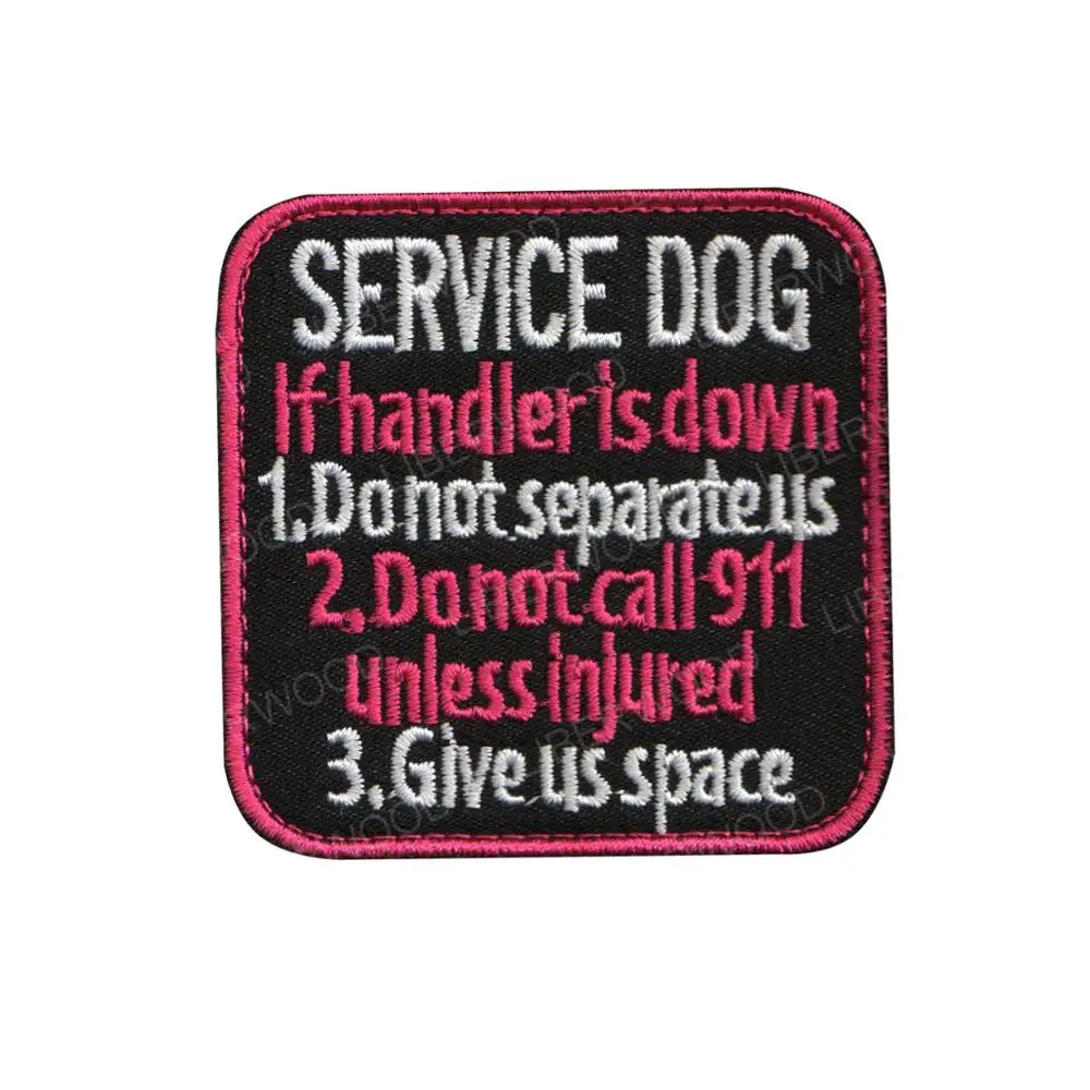 pink Service dog Служебная терапия собака животное мед медицинская Рабочая собака в дрессировке эмблема значок k9 K-9 патч для собаки PET сбруя-жилет - Цвет: pink Service dog
