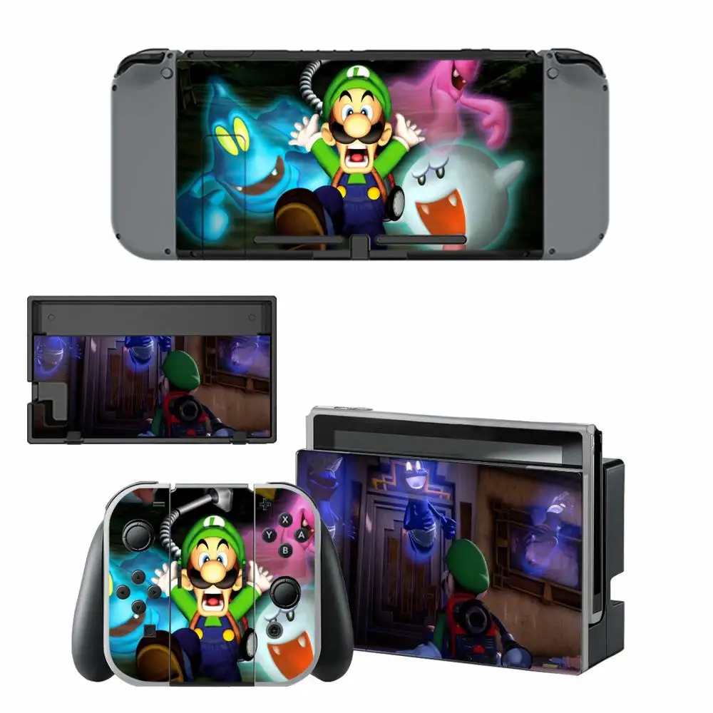 Сменные наклейки Luigi's Mansion 3 nintendo switch skin для Switch полный комплект лицевой панели
