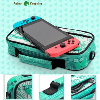 

Animal Crossing Storage Bag with Mezzanine Cassette Canvas High Capacity Travel Bags for Nintend Switch Console Accessories