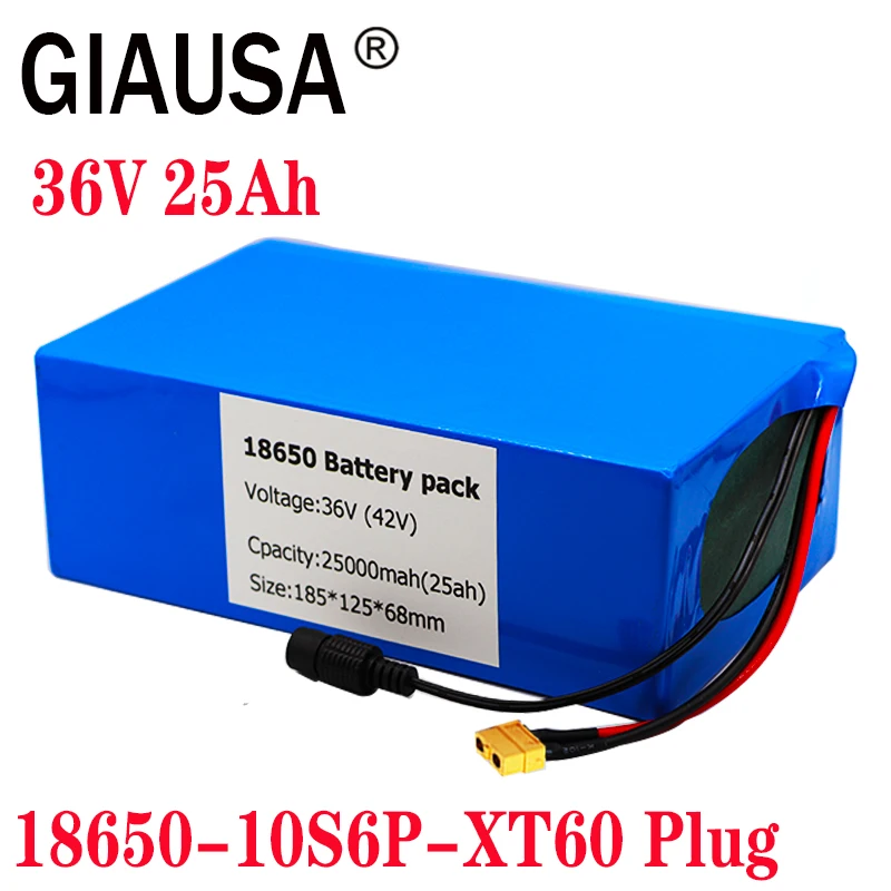 GIAUSA36V 10S6P 20Ah 1000 Вт Высокая мощность 18650 литий ионная аккумуляторная батарея для