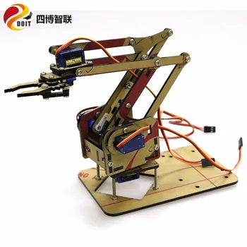 

4 Degrees Assembly Acrylic Manipulator Robot Claw Arduino Create Educational Toy for Children's Gift