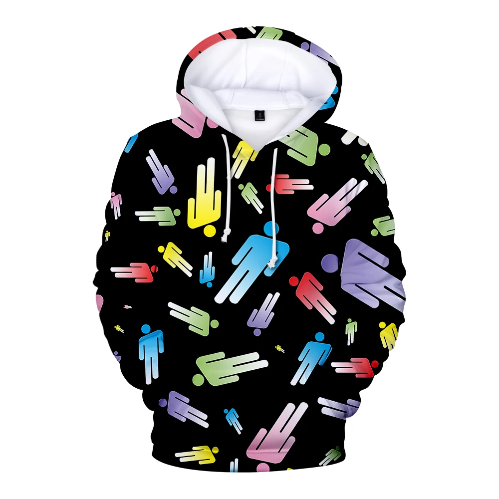 Tanie Billie Eilish bluza z kapturem streetwear hiphop lato krótki bawełna ulicy odzież złego faceta mężczyzn i kobiet
