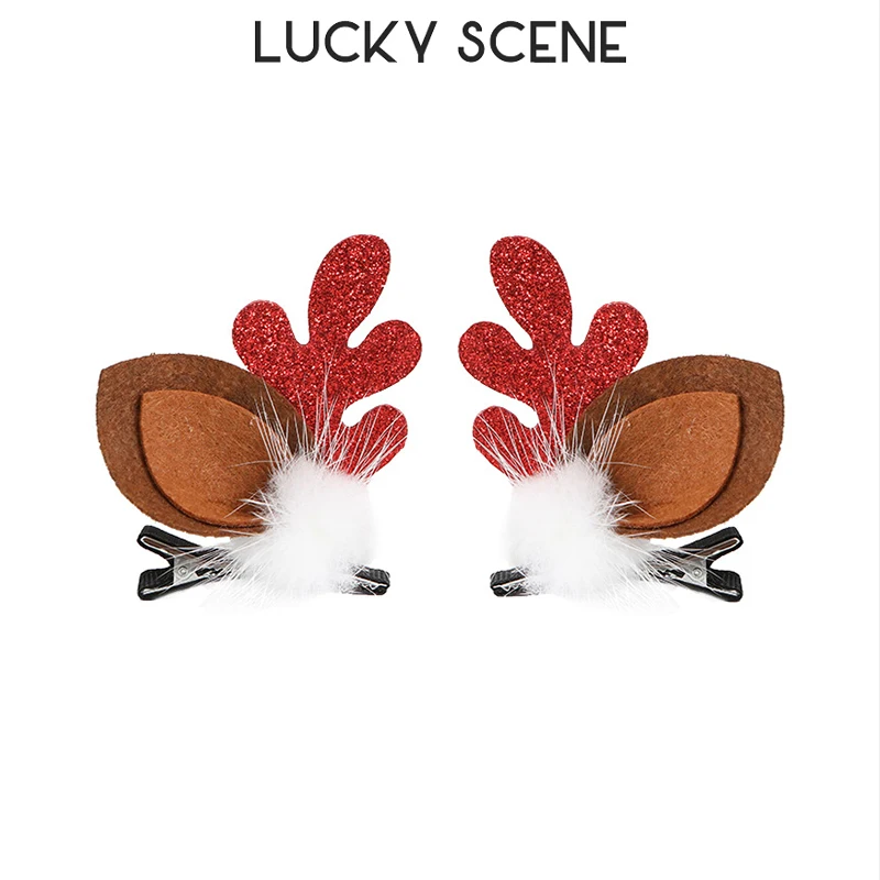 Christmas Headdress Antler Hairpin Party Hairband Girls Costume Ball Hairbands Christmas Hair Decoration S01461