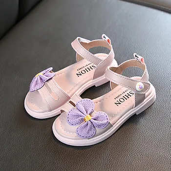

Children girls cute bow princess shoes sandals Fashion summer comfortable wild pu with dress fashion applique sandals детская S4
