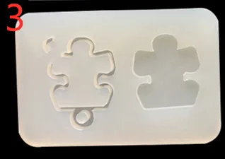 Popular1PC Puzzle DIY Jewelry Tool Jewelry Accessories Handmade UV Resin Epoxy Molds - Цвет: 3