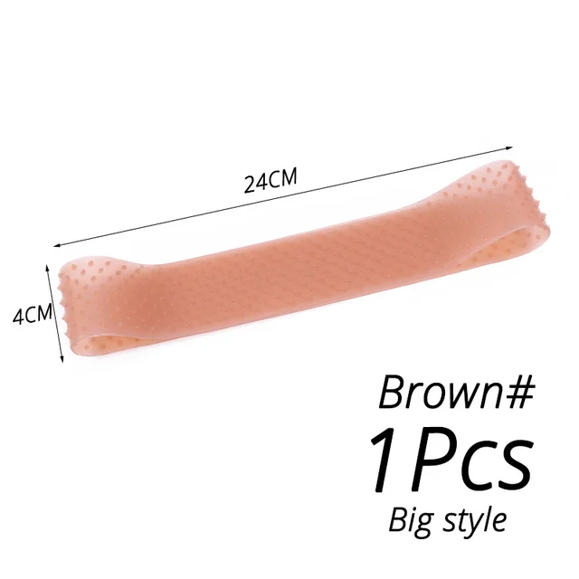 Silicon Wig Band Elastic Wig Grip Brown Transparent Black Headband For Fix Wigs Beige Hair Band Without Gel Or Glue Non Slip L brown 1pcs