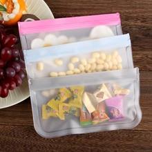 Кухня домашняя сумка для хранения продуктов полупрозрачный многоразовый силиконовый Ziplock мешок контейнеры для фруктов Вакуумный Герметичный органайзер для холодильника