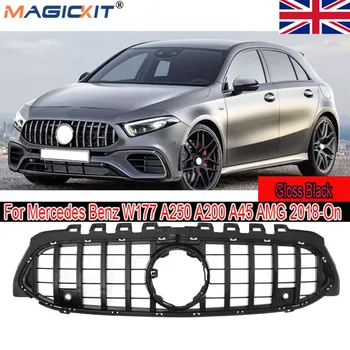 

MagicKit For Mercedes MB A Class W177 A35 A160 A180 A250 2018+ AMG GTR Front Grille Black
