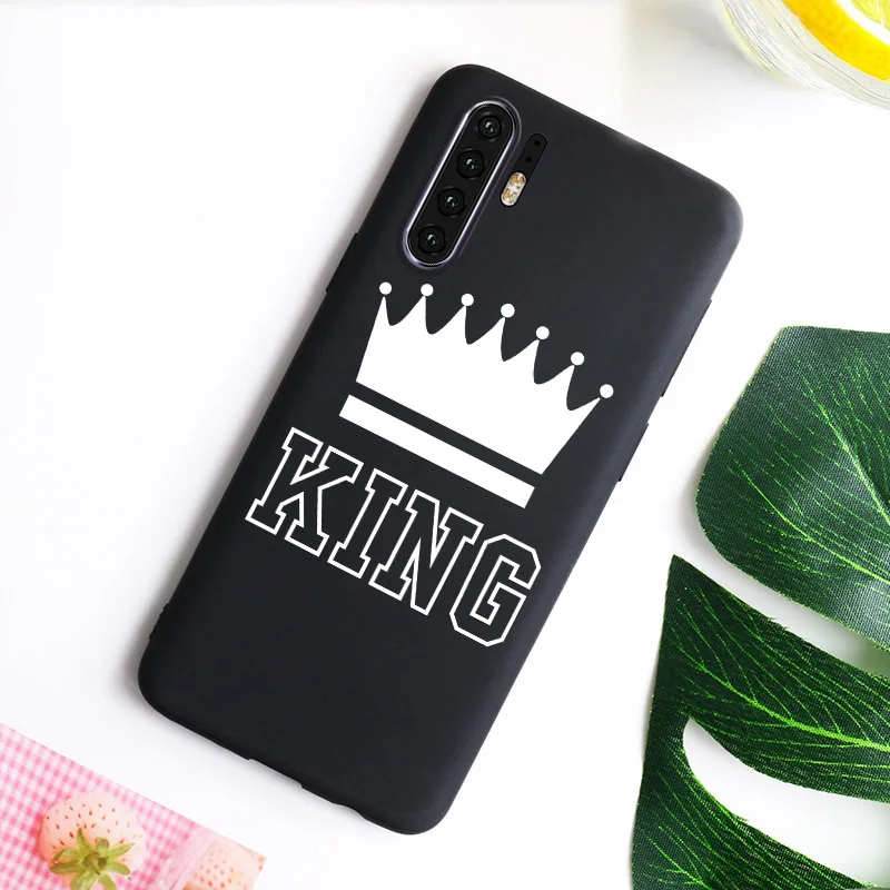 Black I049 Чехол для телефона King queen Crown для huawei Honor 8S 10 20 Play 8A V10 V20 9 Lite 6A 7X сплошной карамельный цвет Мягкий ТПУ полный Чехол - Цвет: Black I049