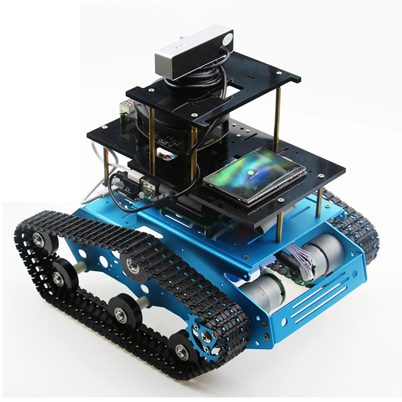 Raspberry pi robot kit Интеллектуальный трек тележка Slam радар навигация Opencv Производитель DIY
